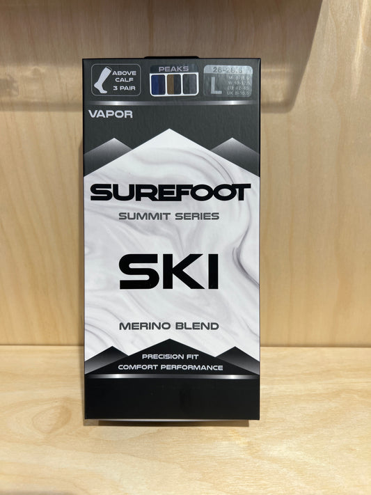 Alpinsokk Vapor 3 Pakk Sort fra Surefoot