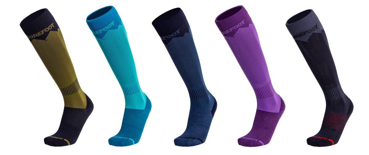 Surefoot Vapor Peaks alpinsokker — hele fargeutvalget